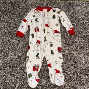 Carters Brand One Piece Footie Christmas Pajamas Size 9 Months Unisex
